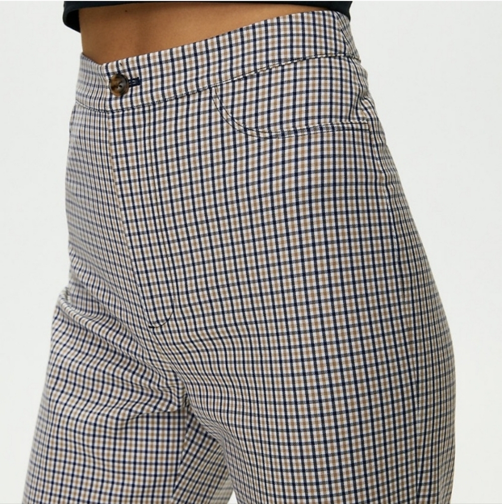 Aritzia Sunday best freshman plaid High-Rise Rise Pants Size 2 - Picture 6 of 10